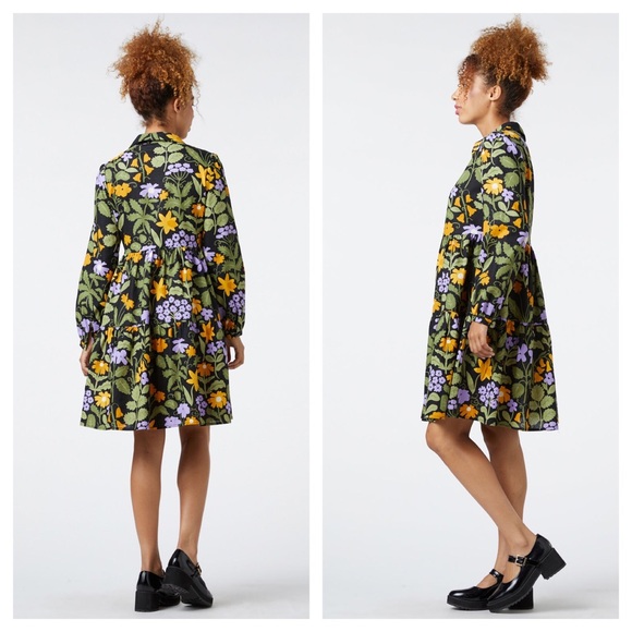 SOLD♏️ModCloth Princess Highway Luella Button Down Long Sleeve Floral TierDress - Picture 14 of 14